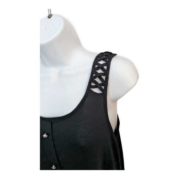 Lily Morgan Button Down  Tank Top Black S - Picture 3 of 8